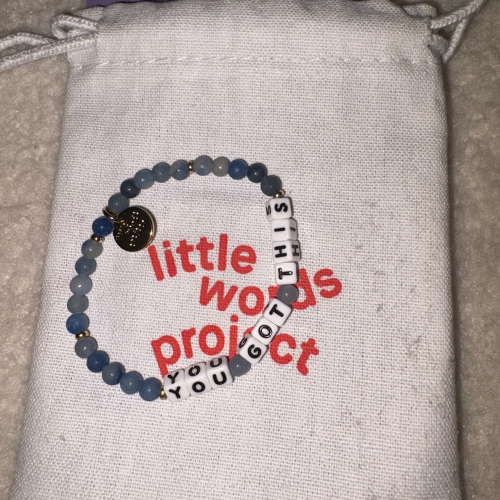 Little Words Project You Got This Blue Beaded Bracelet XS